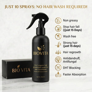 Biovita 2-in-1 Hair Growth & Organic Leave-in Conditioner Spray – 250ml - Biovita