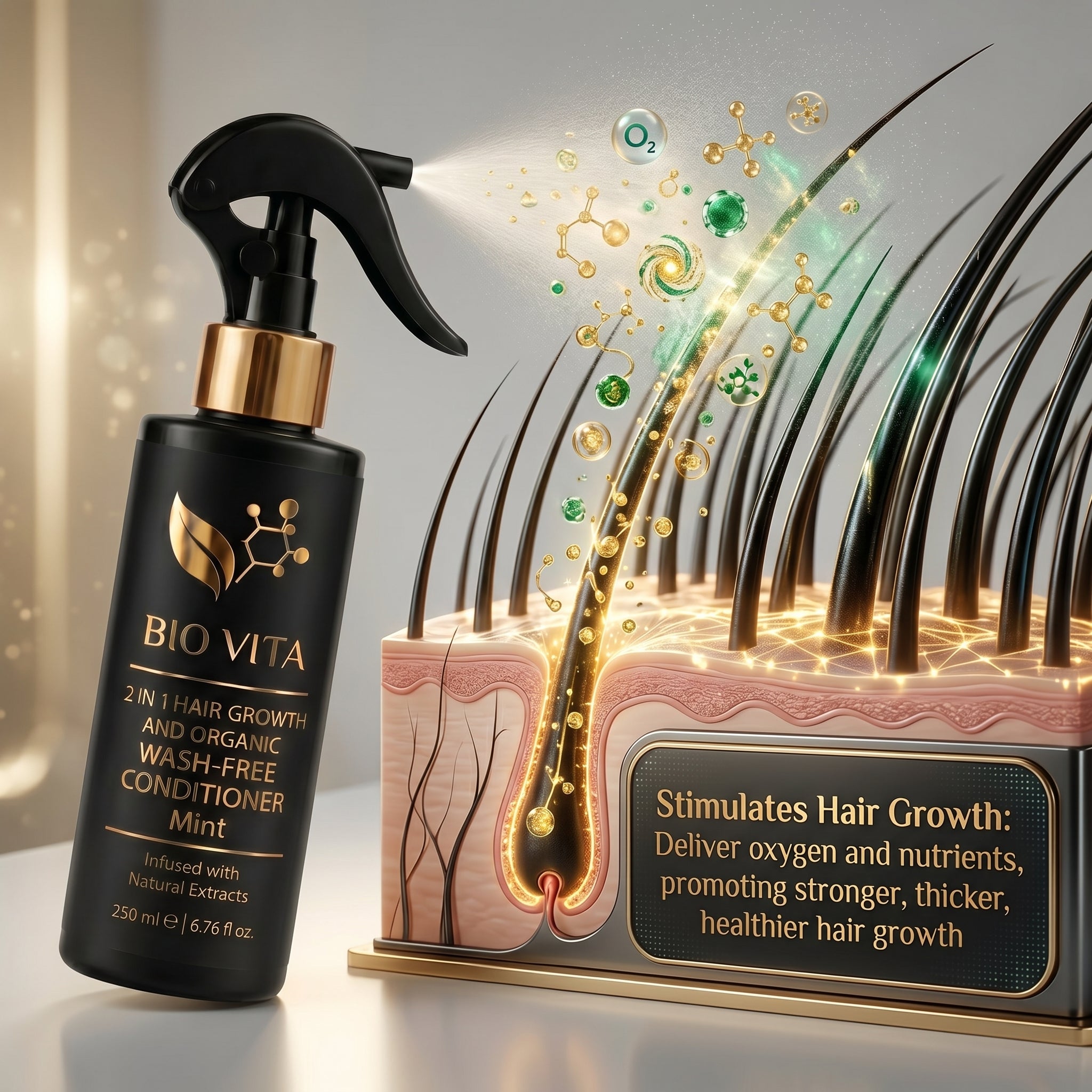 Biovita Organic 2 in 1 Hair Conditioner – Oil-Free Hair Treatment (250ml)