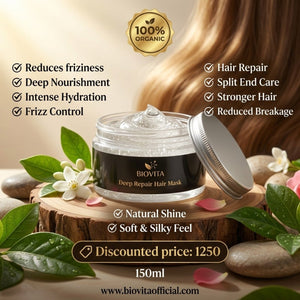 Biovita Deep Repair Hair Mask – 100% Organic, 150ml - Biovita