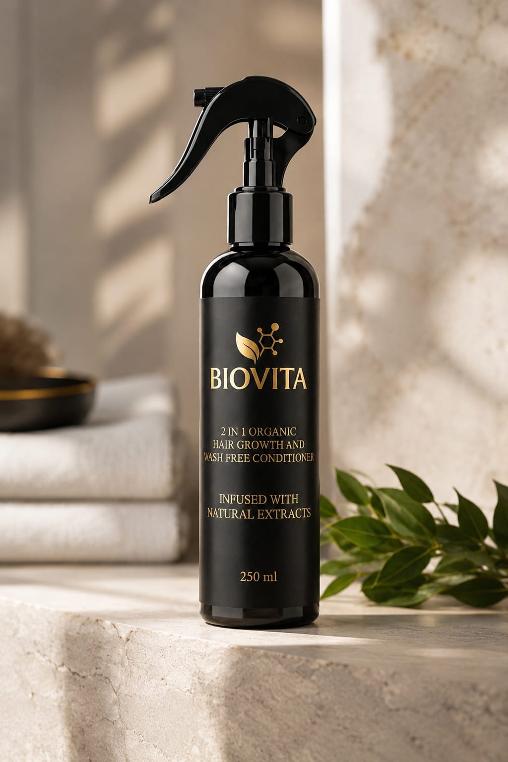 Hair Growth Spray for Hair Loss | Biovita Organic Leave-in Spray – (250ml) - Biovita