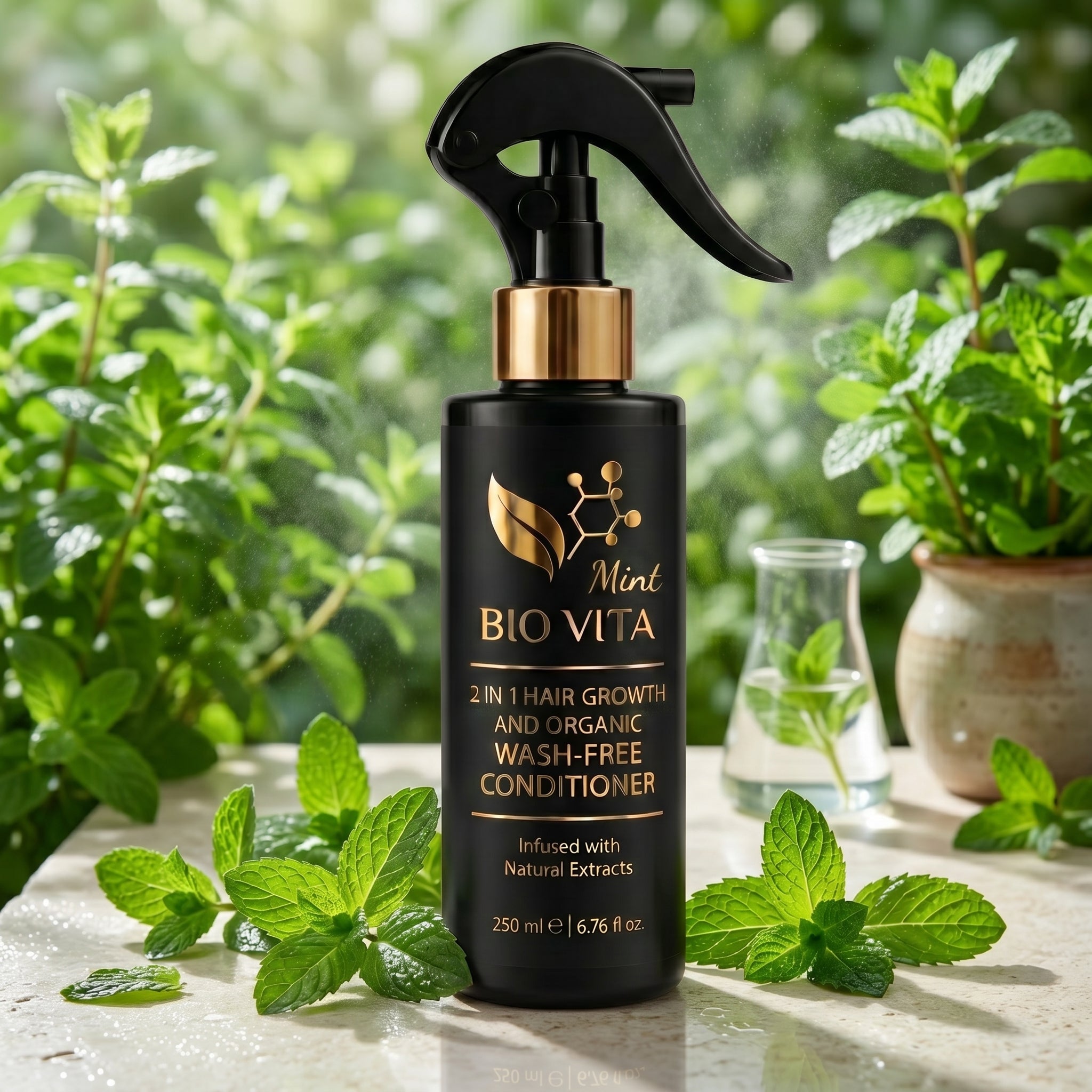 Biovita Mint 2-in-1 Hair Growth & Organic Wash-Free Conditioner (Mint) – 250ml
